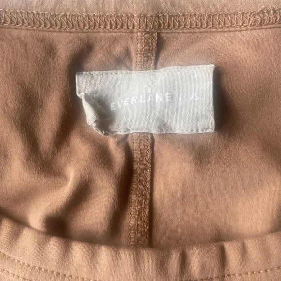 Everlane Women's Luxe Cotton Side-Slit Tee Dress Chocolate Size XS - Picture 4 of 9